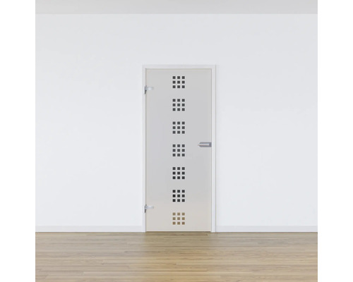 Porte intérieure avec découpes carrées en rangée