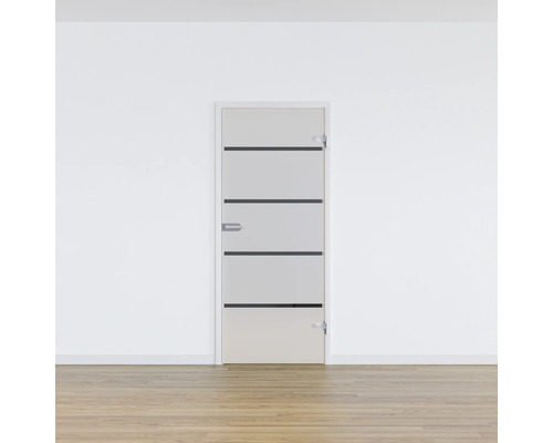 Zimmertür mit horizontalen Zierleisten