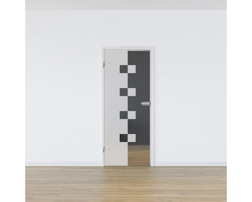 Porte intérieure avec motif carré