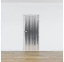 Porte intérieure avec verre et motif rayé
