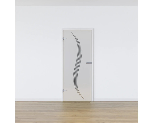 Porte intérieure avec verre et design épuré
