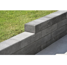 Muret Trendline brique de construction 1 1/2 anthracite nuancé 57 cm x 19 cm x 12 cm