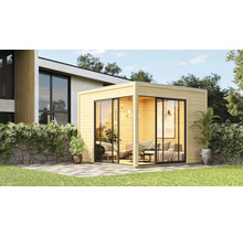 Gartenhaus Karibu Diko 3 inkl. Fußboden, Fenster 308 x 308 cm natur