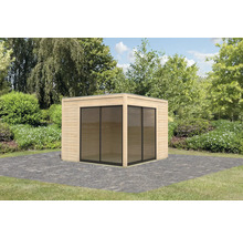 Gartenhaus Karibu Diko 3 inkl. Fußboden, Fenster 308 x 308 cm natur