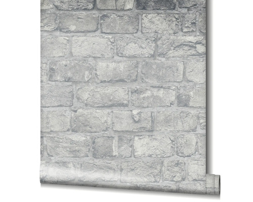 Papier peint aspect mur de pierre