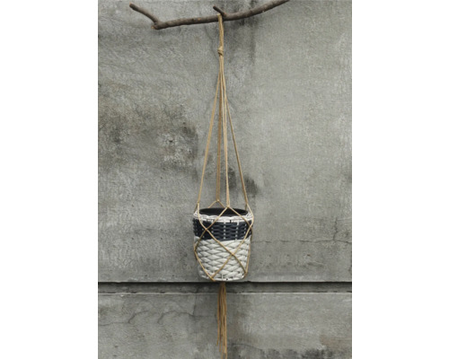 Suspension pour plantes avec motif tressé
