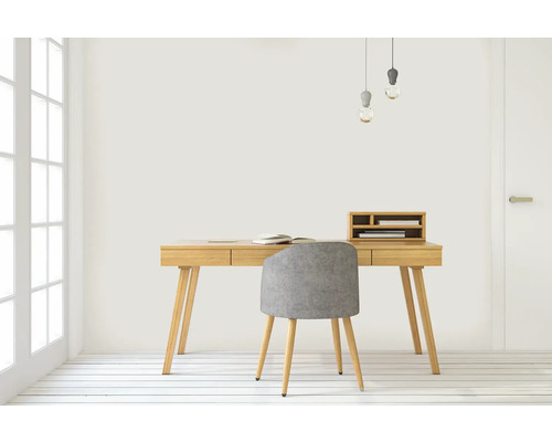 Bureau lumineux avec table, chaise et suspensions