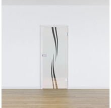 Porte intérieure avec verre et éléments de design