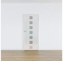 Porte intérieure en verre avec motif carré