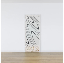 Porte en verre avec un design moderne et incurvé pour l''intérieur
