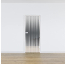Porte intérieure avec verre et design linéaire