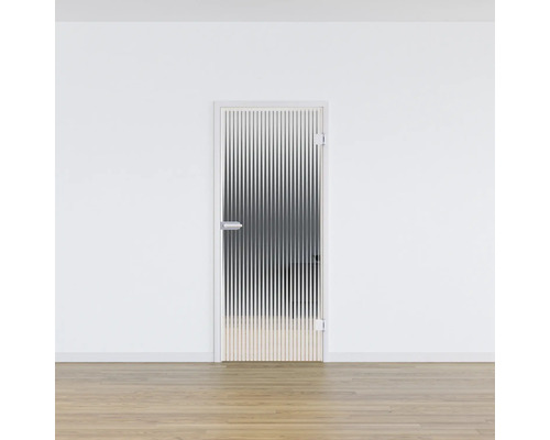 Porte intérieure avec verre et design linéaire