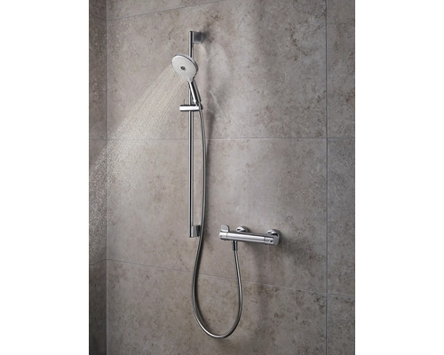 Duscharmatur mit Handbrause und Thermostat zur Wandmontage