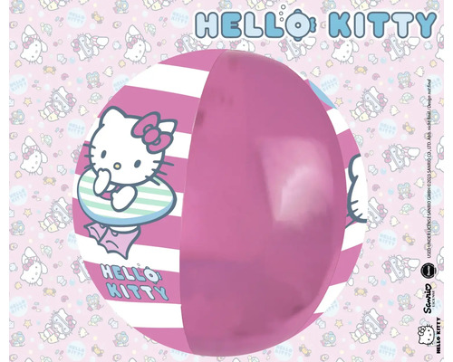 Ballon de plage Hello Kitty à rayures avec motif Hello Kitty