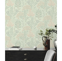 Tapete mit Blumenmuster im Interieur
