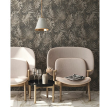 Vliestapete 38638-3 Natural Living Dschungelblätter braun