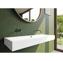 Double lavabo KALDEWEI Puro 120x46 cm blanc avec 2 trous pour robinet effet perlant 906806043001-thumb-3