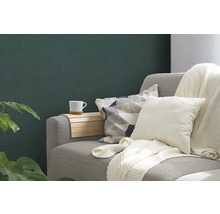 Vliestapete 3955-35 Casual Living Gewebeoptik dunkelgrün