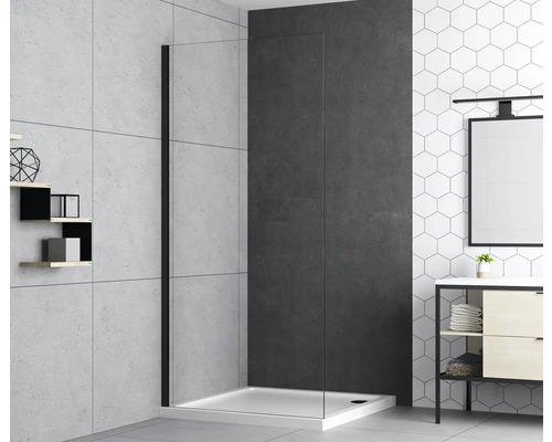form&style Walk In MODENA 80 x 195 cm Profil schwarz matt Klarglas schmutzabweisende Glasbeschichtung form&style Walk In MODENA 80 x 195 cm Profil schwarz matt Klarglas schmutzabweisende Glasbeschichtung