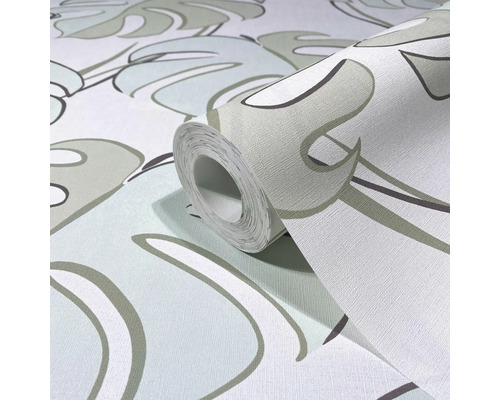 Rouleau de papier peint à motif de feuilles