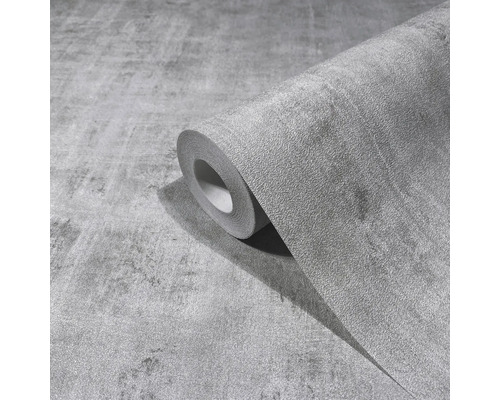 Rolle graue Tapete in Betonoptik
