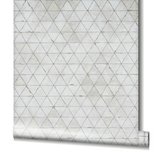 Vliestapete 82424 Kylie Geometrisch weiß grau