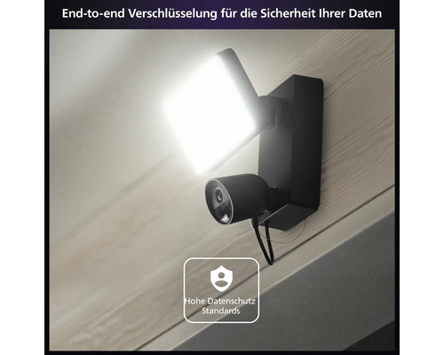 Aussenleuchte mit integrierter Überwachungskamera zur Gebäudeüberwachung