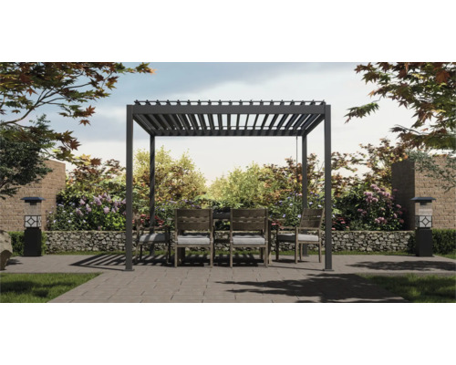 Pergola Basis Pfostenstärke 8,7 x 8,7 cm 300 x 360 cm anthrazit