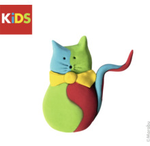 Marabu Kids Katzenmotiv aus Modelliermasse mit Schleife