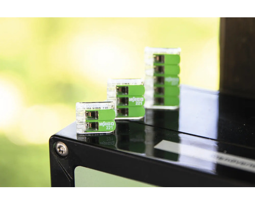 Bornes de connexion Wago 221 avec levier de commande
