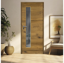 ZT Eiche Bronze Furnier Quer 86x198,5 DIN Rechts MODERN 07 Glas Graphit
