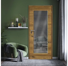 ZT Eiche Bronze Furnier Quer 86x198,5 DIN Rechts MODERN 08 Glas Graphit