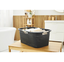 Wäschekorb Rotho Country 40 l anthrazit matt 1040408853WS