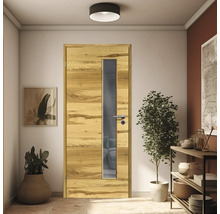 ZT Balkeneiche Furnier Aufrecht 61x198,5 DIN Links MODERN 07 Glas Graphit