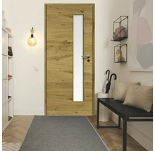 ZT Eiche Rustic Furnier Quer 86x198,5 DIN Links MODERN 07 Glas Satiniert