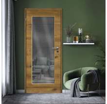 ZT Eiche Bronze Furnier Quer 86x198,5 DIN Links MODERN 08 Glas Graphit