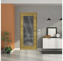 ZT Eiche Rustic Furnier Quer 86x198,5 DIN Links MODERN 08 Glas Graphit