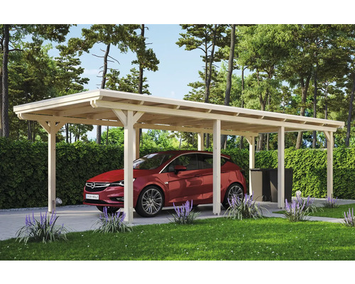 Carport pour un véhicule Skanholz Emsland 354 x 846 cm, toit en aluminium