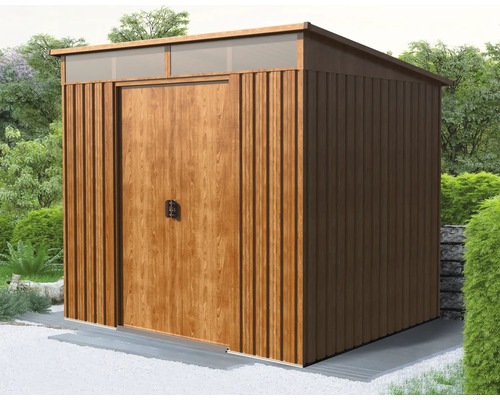 Gartenschuppen aus Metall mit Tür