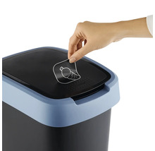 Poubelle avec autocollant pour bouteilles en PET