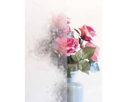 Dekorfolie mit abstraktem Muster neben Blumenvase