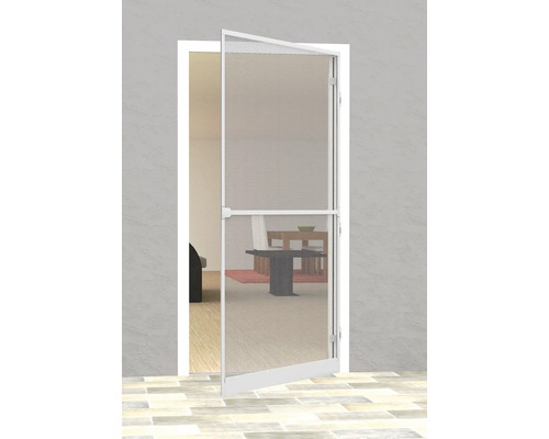 Moustiquaire cadre de porte en aluminium fibre de verre blanc 100x215 cm