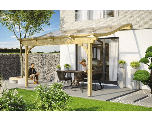 Toiture pour terrasse SKAN HOLZ Verona 434x239 cm nature