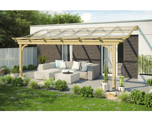 Toiture pour terrasse SKAN HOLZ Verona 648x239 cm nature