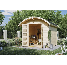 Blockbohlenhaus SKAN HOLZ Delft mit Fußboden 290 x 310 cm natur