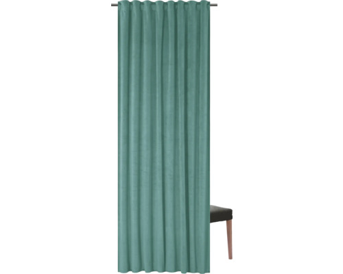 Gardine aus Stoff mit Faltenbandaufhängung