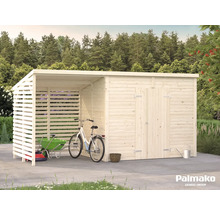 Gartenhaus Palmako Leif 4,5+2,9 m² inkl. Fußboden 467 x 187 cm tauchgrundiert