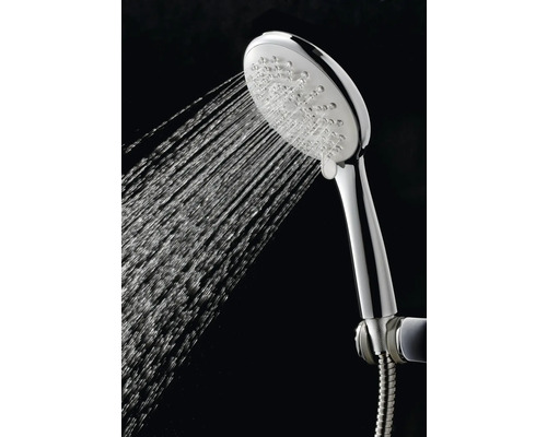 Handbrause mit laufendem Wasser