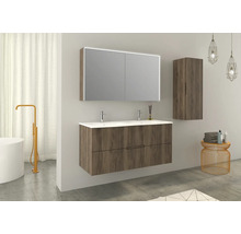 Jungborn Spiegelschrank QUATTRO SEDICI NOVE 120 x 20 x 70 cm nussbaum 2-türig LED IP 44
