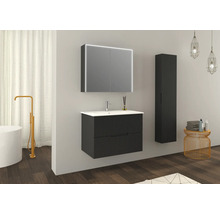 Jungborn Waschtischunterschrank SEDICI BxHxT 80 x 57 x 50 cm Frontfarbe schwarz matt 55735